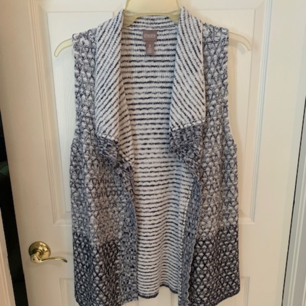Beautiful Knit Collared Cardigan Vest by Chico's
